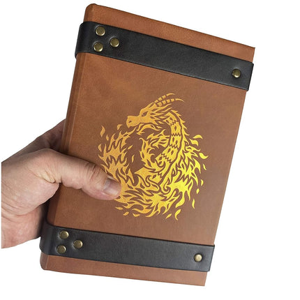 Fantasydice Book-Shaped Cheromatic/Red Fire Dragon Rolling Magic Book Tray for All Tabletop RPGs Like D&D, Call of Cthulhu, Shadowrun.