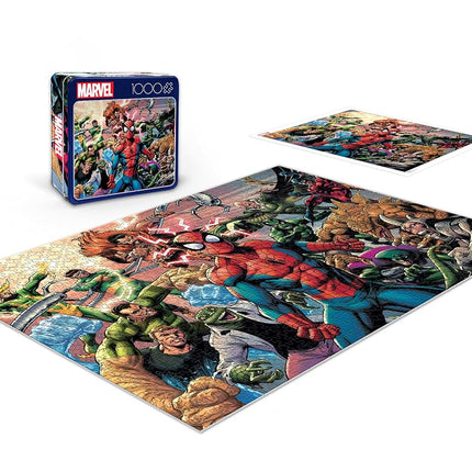 Buffalo Games - Marvel - Spider-Man Sinister War - 1000 Piece Jigsaw Puzzle for Adults - Collectible Tin Case - Finished Size is 26.6 x 19