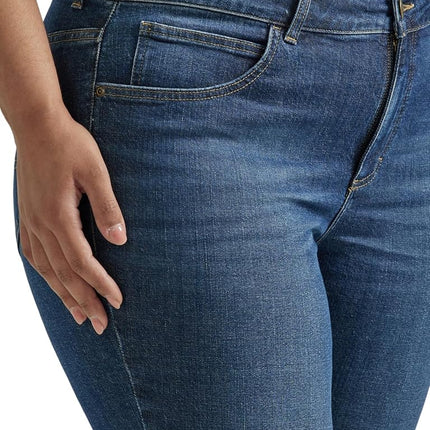 Lee Women's Legendary Mid Rise Flare Jean, Inner Strength, 18 US