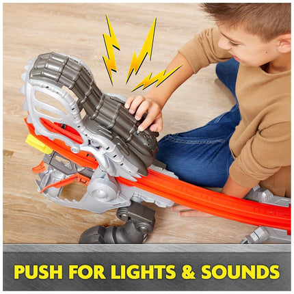 Monster Jam ThunderROARus Drop Playset with Exclusive Monster Truck, Over 2 Metres Tall, Lights and Sounds, Kids’ Toys for Boys and Girls Ages 5 and up