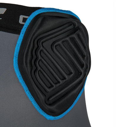 CHAMPRO Mens Bull Rush 7-Pad Girdle, Charcoal, Black Inset, Adult Small