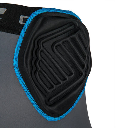 CHAMPRO Mens Bull Rush 7-Pad Girdle, Charcoal, Black Inset, Adult Small