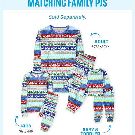 The Children's Place Baby Christmas Pajamas, Cotton, Multi Fairisle, XX-Large (ADULT)