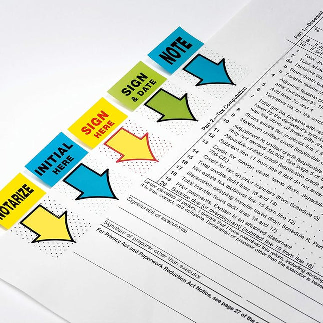 Post-it Sign and Date Flags, 50/Dispenser, 2 Dispensers/Pack, 1 in Wide, Bright Green (680-SD2)
