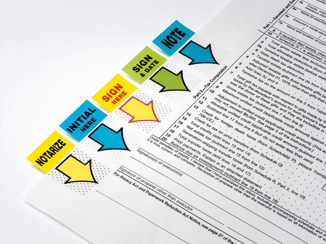 Post-it Sign and Date Flags, 50/Dispenser, 2 Dispensers/Pack, 1 in Wide, Bright Green (680-SD2)