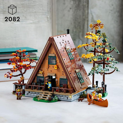 LEGO Ideas A-Frame Cabin 21338 Collectible Display Set, Buildable Model Kit for Adults, Gift for Nature and Architecture Lovers, Includes 4 Customizable Minifigures and 11 Animal Figures