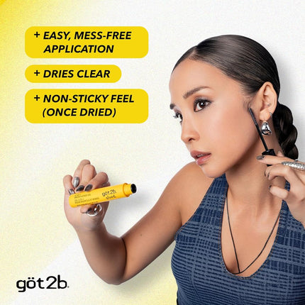 got2b Glued 2-in-1 Brow Gel & Edge Control, 0.54 Fl Oz, Strong Hold Styling Eyebrow Gel and Hair Mascara for Flyaways and Frizz with Castor Oil, Sweat-Resistant with Quick Dry, Clear Finish