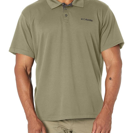 Columbia Men's Utilizer Short Sleeve Polo, Stone Green, 3X Tall