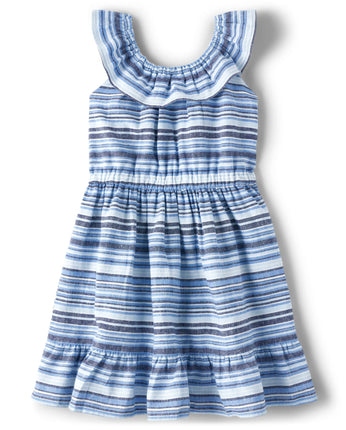 Gymboree Girls' and Toddler Flutter Sleeve Dress, 
