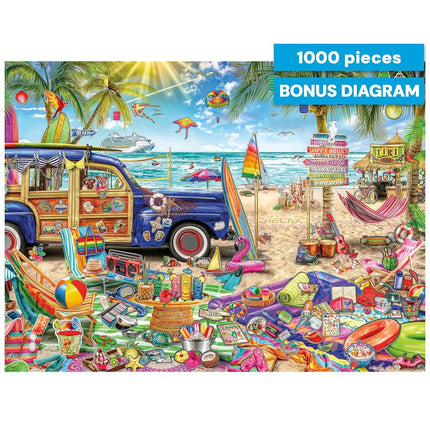 Buffalo Games - Aimee Stewart Beach Vacation - 1000 Piece Puzzle for Adults