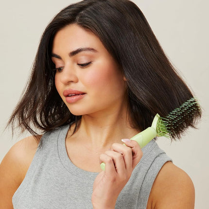 Conair Scalp Care Detangling Hairbrush - Hair Brush - Curly Hair Brush - Wet Brush - Detangling Hair Brush - Scalp Massager - Flexi Head Slim Hairbrush