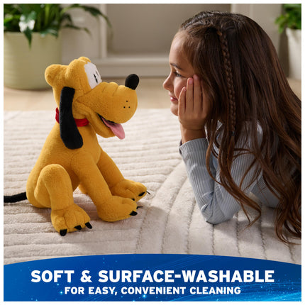 Peluche Clásico Oficial de Pluto de Disney GUND, Mickey y sus amigos, Animal de peluche de coleccionista de lujo para edades de 1 año en adelante, Amarillo, 35,5 cm