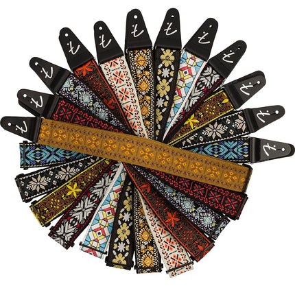 Fender Pasadena Woven Guitar Strap - LATTICE RED