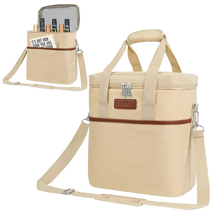 opux 6 Bottle Carrier Tote | Insulated Padded Wine