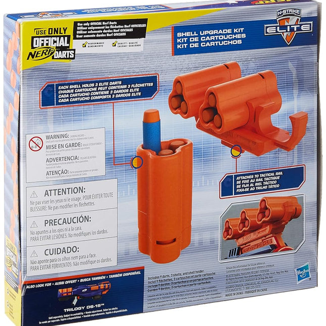 NERF Upgrade Kit: 3 Shells, 9 Darts, Shell Holder