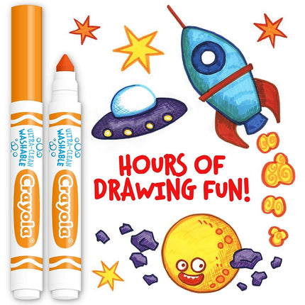 Crayola Orange Washable Markers, Broad Line Markers, 12 Count