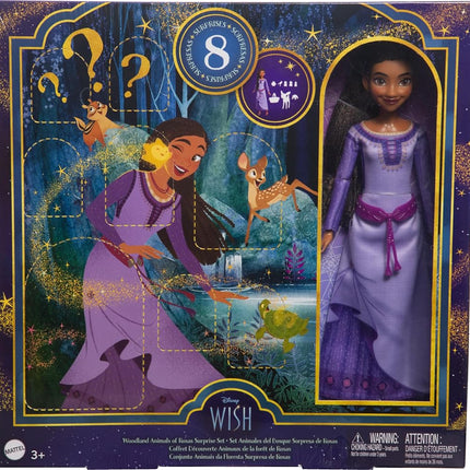 Mattel Disney Wish Woodland Animals of Rosas Playset - Asha 28cm Doll with 8 Figures & Accessories