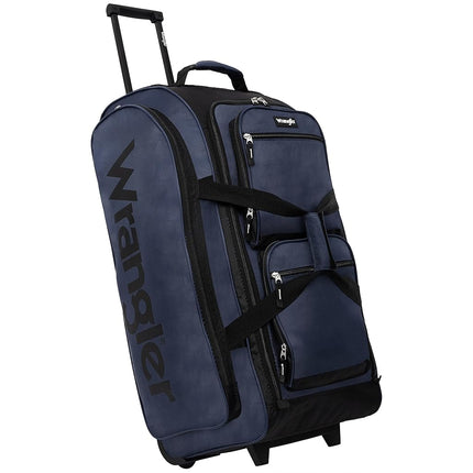 Wrangler Rolling Travel Duffel, Navy Blue, 30" Large
