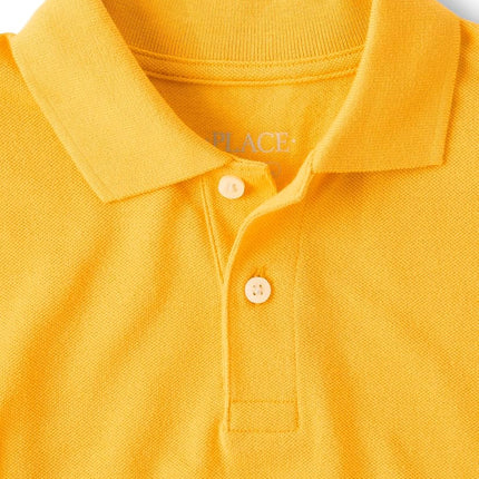 Polo piqué uniforme garçon The Children's Place, jaune crayon, 16