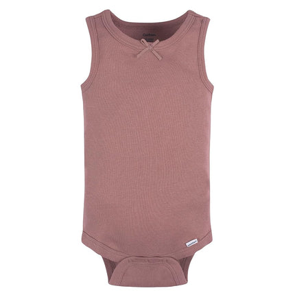 Gerber Baby Girls Multi-Pack Sleeveless Onesies Bodysuit, Flowers, 3-6 Months