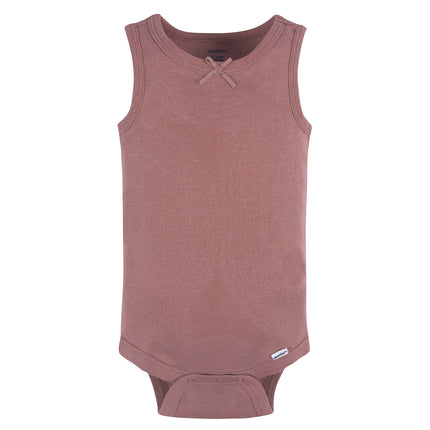 Gerber Baby Girls Multi-Pack Sleeveless Onesies Bodysuit, Flowers, 24 Months