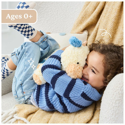 GUND Cozys Collection Cow, Stuffed Animal for Ages 0 and Up, Spring Decor Plush Toy, Cream/Blue, 10�