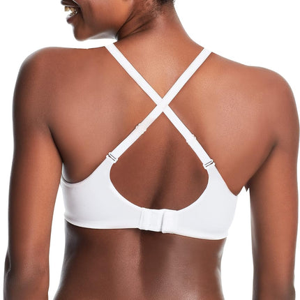 Maidenform Comfort Devotion Underwire Bra, Full-Coverage Comfortable Bra with CushionWire for Support, Smoothing Bra, White, 34B