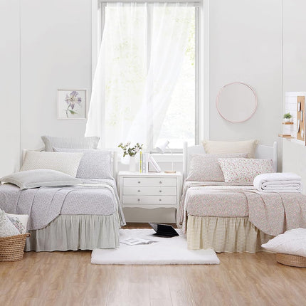 Laura Ashley - Standard Pillowcase Set, Breathable Percale Cotton Bedding, Crisp & Cool Home Decor (Norella Pink, 2 Piece)