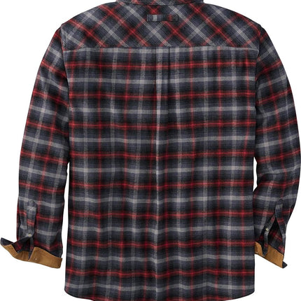 Legendary Whitetails Men's Legendary Flannel Shirt, Banner Crimson Plaid, 3X-Large Tall, Banner Crimson Plaid, 3XL