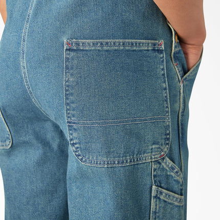 Dickies Peto de trabajo para hombre, índigo, talla mediana, tinte Heritage, 40W x 34L