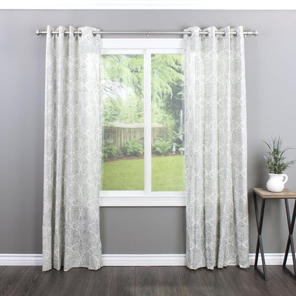 Decopolitan 278656836 1-Inch Urn Single Window Treatment Rod Set, 36 to 72-Inch, Antique Silver