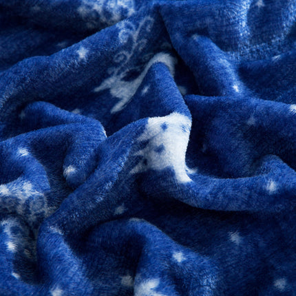 Elegant Comfort Luxuriously Soft 4-Piece Holiday Velvet Plush Flannel Sheet Set- Premium Quality- Cozy Warm, Christmas Fuzzy Velvet Flannel Fleece Deep Pocket Sheet Set -Twin XL, Arctic Blue Christmas