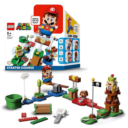 LEGO Super Mario Adventures with Mario Starter Course Set, Buildable Toy Game, Collectible Gifts for Kids, Boys & Girls aged 6 Plus Year Old, with Interactive Figure 71360