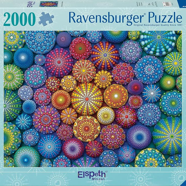 Ravensburger Radiating Rainbow Mandalas 2000 Piece Jigsaw Puzzle for Adults - 17134 - Every Piece is Unique, Softclick Technology Means Pieces Fit Together Perfectly