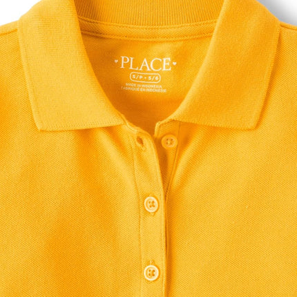 Lot de 3 Polos Piqué Manches Courtes Fille The Children's Place, Jaune/Aurore/Blanc, XXL