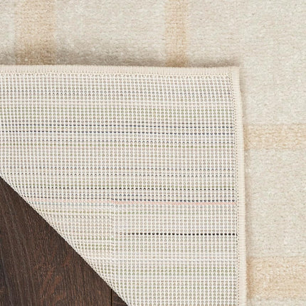 Alfombra de área Nourison Essentials para interior/exterior, marfil/oro, 0.91 m x 1.52 m, fácil de limpiar, no suelta pelo, para dormitorio, sala de estar, comedor, cocina (3x5)