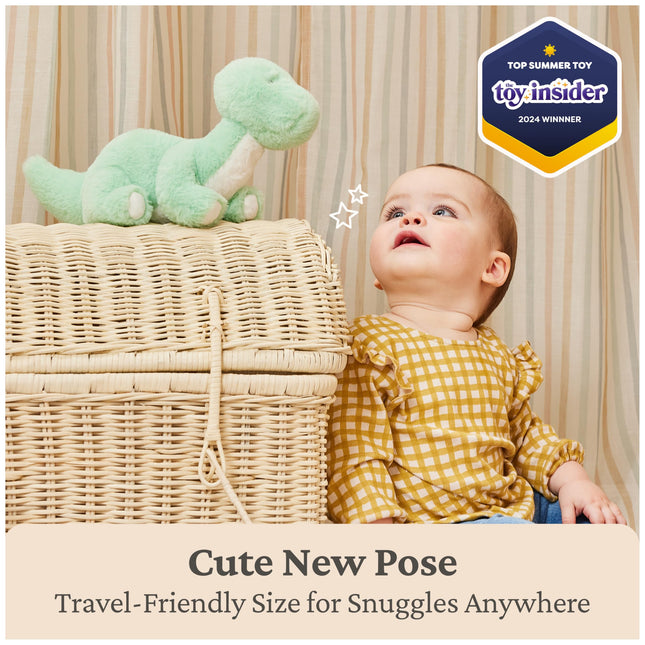 GUND Peluche de dinosaurio Fern, animales de peluche para bebés y niños pequeños, verde, 25.4 cm