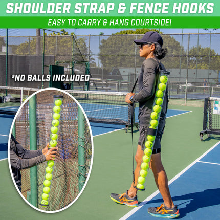 GoSports Tubo recogepelotas de pádel y tenis – Recolector y soporte de bolas, con capacidad para 14 pelotas de pádel o 17 pelotas de tenis – No incluye pelotas