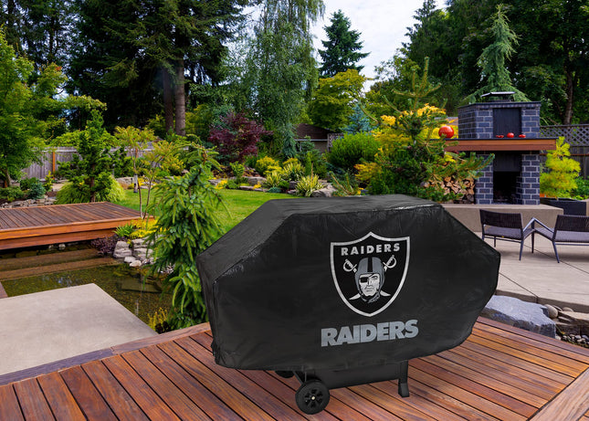 Rico BCB1701: Raiders Deluxe Grill Cover (Black)