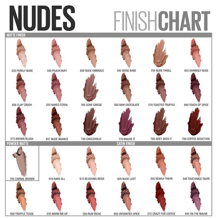 Maybelline New York Color Sensational Inti-Matte Nudes, Purely Nude, 0.15 Ounce