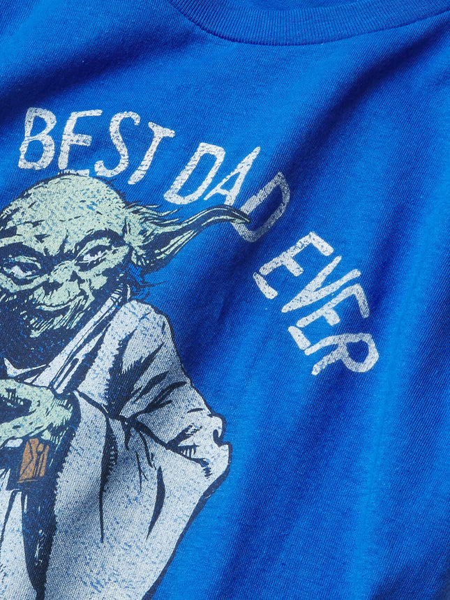 STAR WARS Mandalorian Warrior Camiseta Premium Lisa de Cuello Redondo para Niño, Azul Rey, Talla S Juvenil