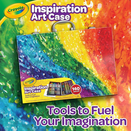 CRAYOLA Inspiration Art Case Coloring Set - Tie-Dye (140ct), Art Supplies Set For Kids, Drawing Kit, Travel Gift for Girls & Boys, Ages 5+