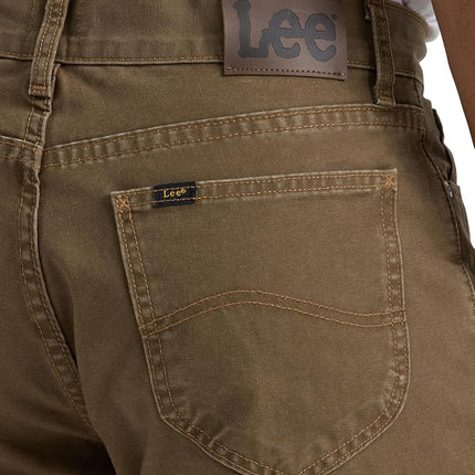 Lee Men's Legendary Relaxed Straight Jean Jeans, Teak - Plaid Flannel-Lined, 42W / 34L