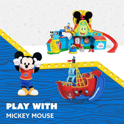 Disney Junior Mickey Mouse Funhouse Treasure Adventure Pirate Ship with Bonus Figures, 18-Piece Toy Figures and Playset, Toys for Kids Ages 3 and Up, Amazon Exclusive