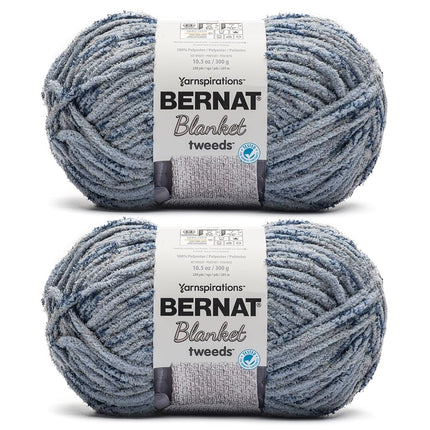 Bernat Blanket Tweeds Sea Tweed Yarn - 2 Pack of 1