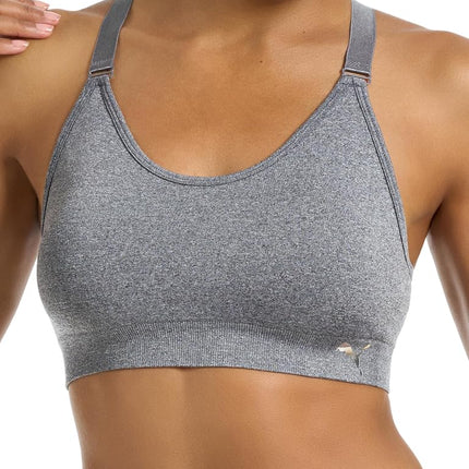 PUMA Women's 2 Pack Seamless Sports Bra, Opaque, F