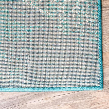 Alfombra Corredora Turquesa Vintage Tradicional de la Colección Sofía de Unique Loom (0.6 m x 3 m)
