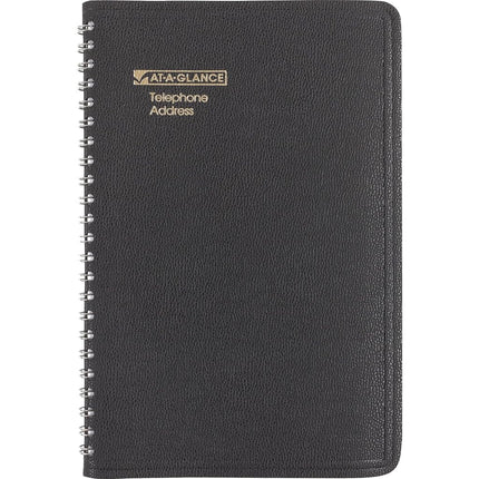 AT-A-GLANCE 2014 Telephone and Address Book, Black