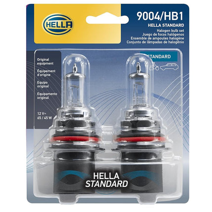 HELLA 9004TB Twin Blister Standard Halogen Bulb, 1