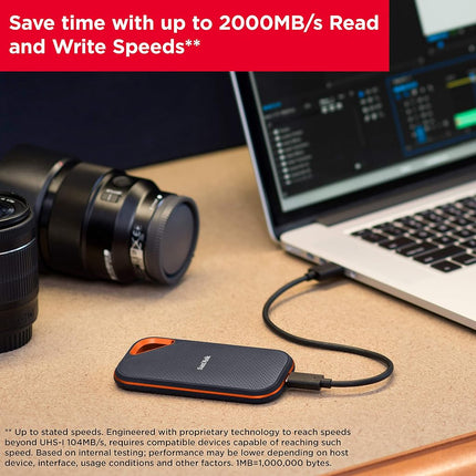 SanDisk 1TB Extreme PRO Portable SSD - Up to 2000MB/s Read Speeds - Black